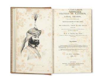 VIGNE, GODFREY THOMAS. Travels in Kashmir, Ladak, Iskardo . . . and the Himalaya . . . Second Edition. 2 vols. 1844. Lacks one map.